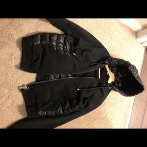 Men's Zip-Front Hoodie With Puffer Insets